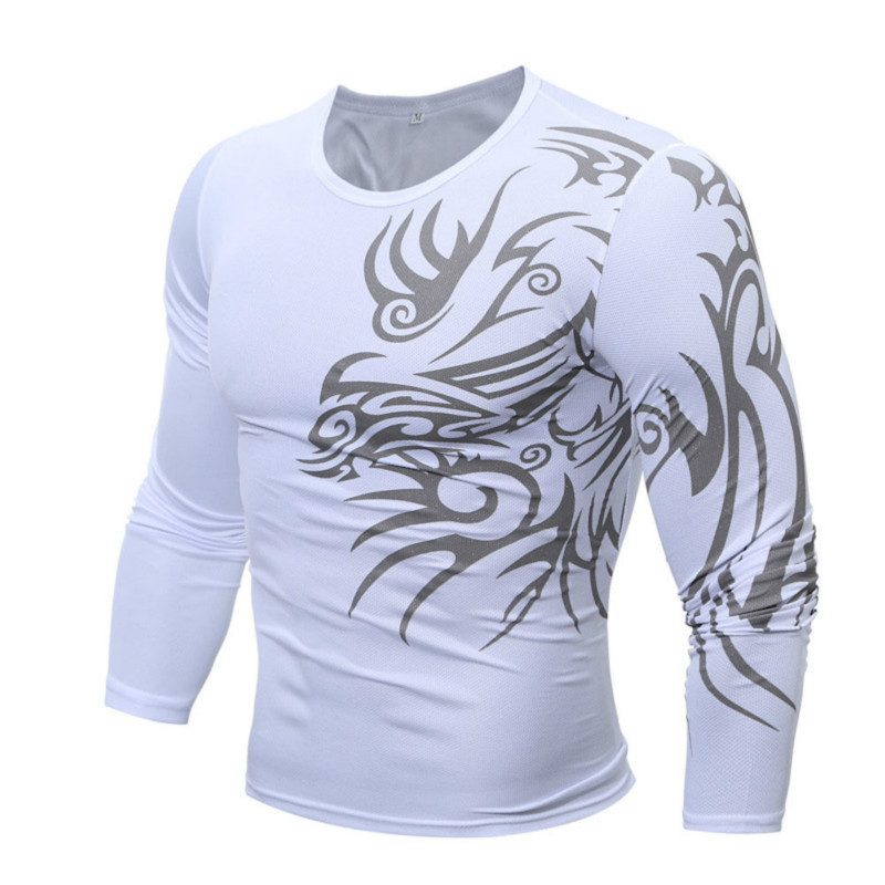 

Januarysnow Winter Man'S T-Shirt Oversized 3xl Streetwear Long Sleeve T Shirt Men Casual Gym Tshirt Harajuku One Piece Men Clothes 2019, White