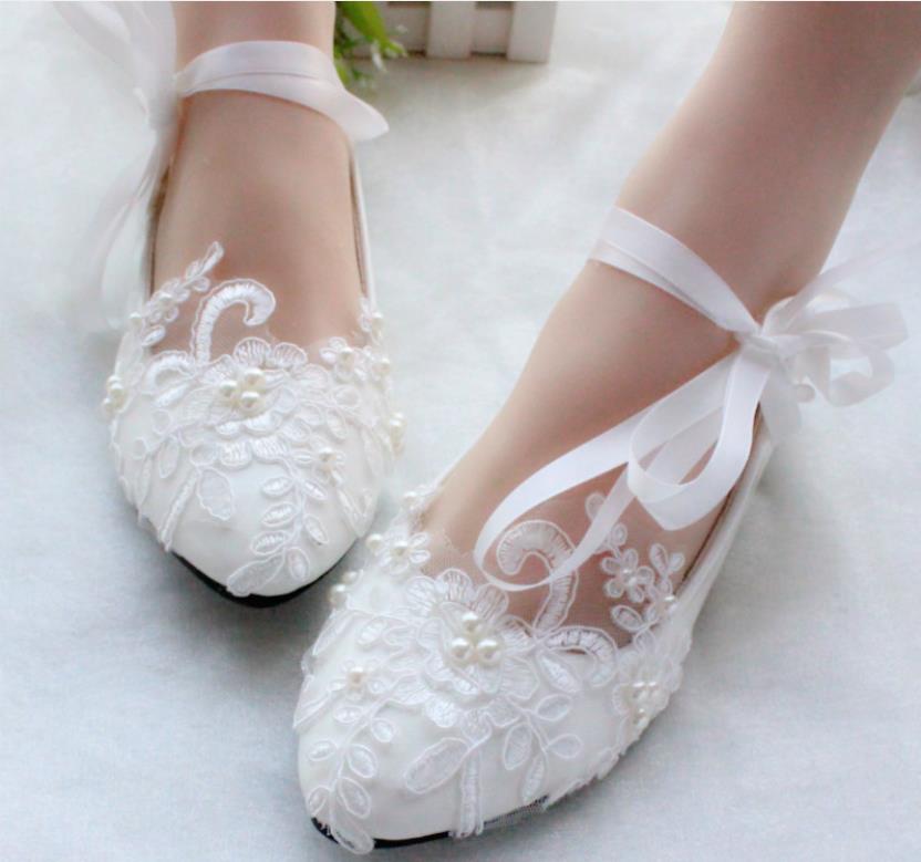 Sconto Scarpe Da Sposa Scarpe Basse Bianche Da Sposa | 2020 Scarpe Da Sposa Scarpe Basse Bianche Da Sposa in vendita su it.dhgate.com