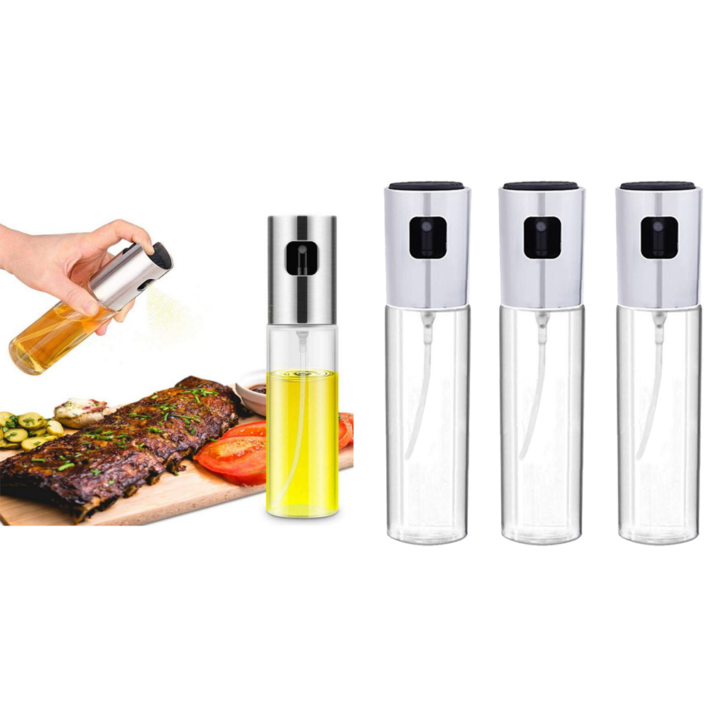 

3x 100ml olive oil sprayer glass cooking spray bottle kitchen tool for bbq