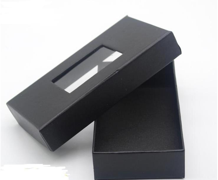 

Classic Black Tie Box Bow Tie Necktie Gift Boxes Men's Tie Packaging Display Storage Cases 4 Styles Window Top SN207