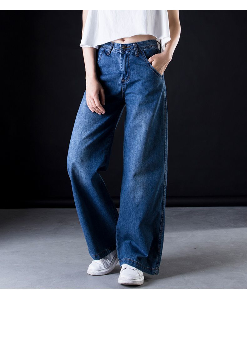Compra Pantalones Vaqueros De Pierna Ancha De Talla Grande Mujeres  Pantalones Vaqueros De Campana Ocasionales Pantalones De Cintura Alta De  Longitud Completa Novio Baggy Flare Denim Pants C549 Y19072301 Barato |  Entrega