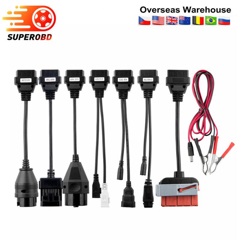 

2020 OBD2 Diagnotic Cables TCS Car/truck Cables With Full Set 8 Car TCS PRO OBD2 OBDII For MVD/Multidiag Pro