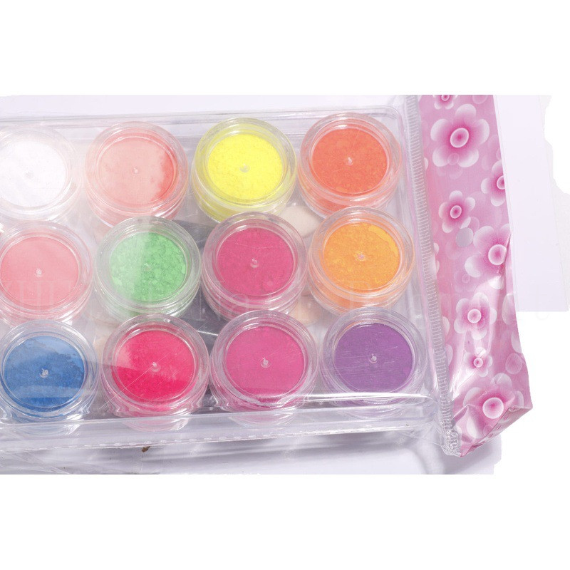 

Hot Sale 12 Jar/set Neon Pigment Nail Powder Phosphor Dust Fluorescent Nail Glitter Art Decoration