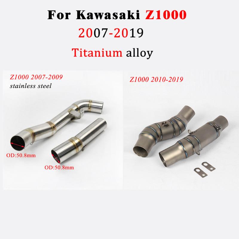 

Motorcycle Modified Exhaust For Z1000 2007-2019 2018 Z 1000 2016 Full System Escape Muffler Modified Middle Link Pipe