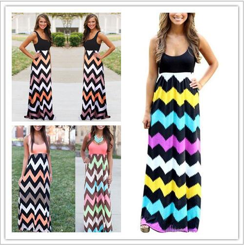 chevron stripes backless belted slit vestido maxi