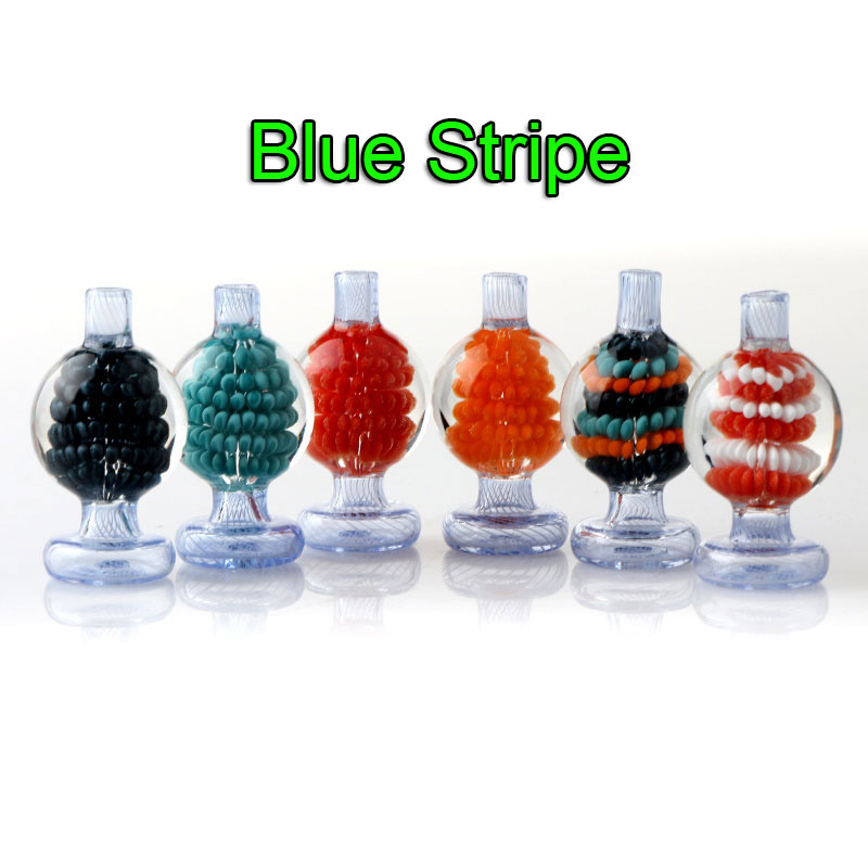 

New Built-in Flower Color Glass Bubble Carb Cap Stripe Carb Caps 26mm OD For Beveled Edge Quartz Banger Nails Glass Bongs