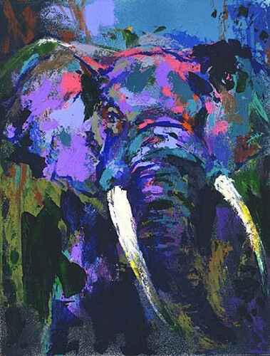 

LEROY NEIMAN - PORTRAIT OF THE ELEPHANT Home Decor Handpainted &HD Print Oil Painting On Canvas Wall Art Canvas Pictures 191102