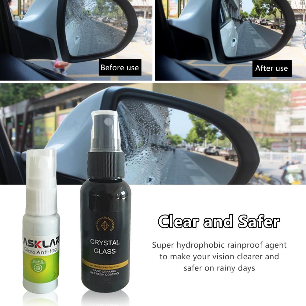 

1 Set Car Glass Coating Anti-fogging Agent Combination Liquid Ceramic Glass Coating Antifogging Agent Combination