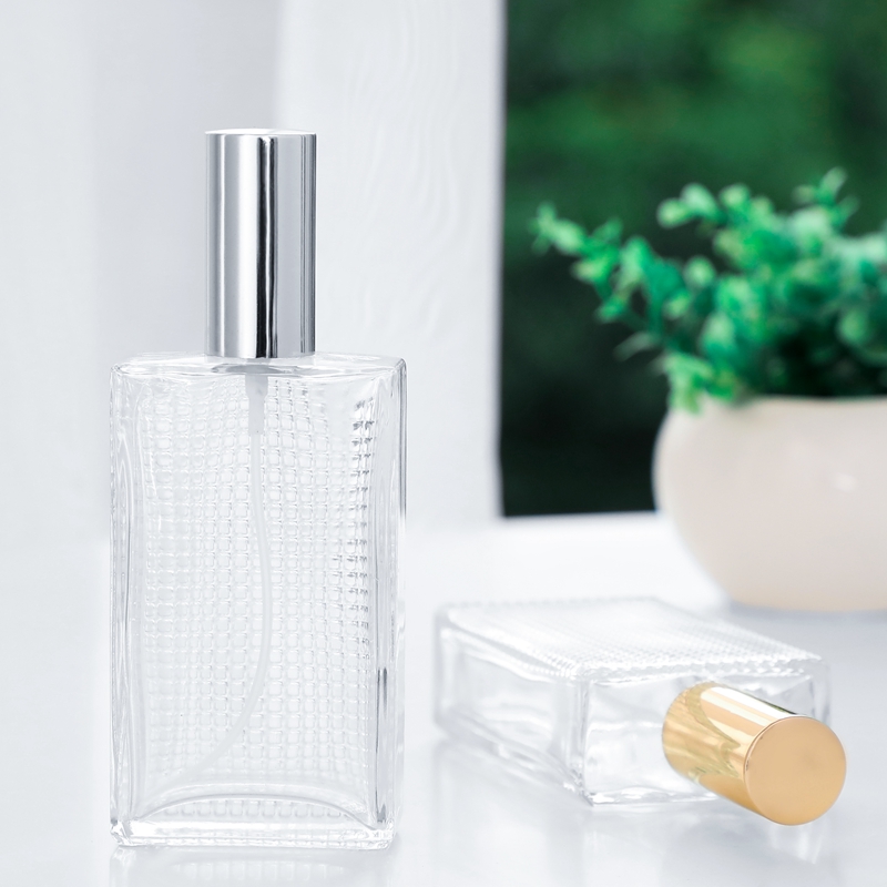 

New style Golden Silver 1pcs100ML Spray Perfume Bottles Glass Empty Bottles Mini Ztomizer Fashion Glass Perfume