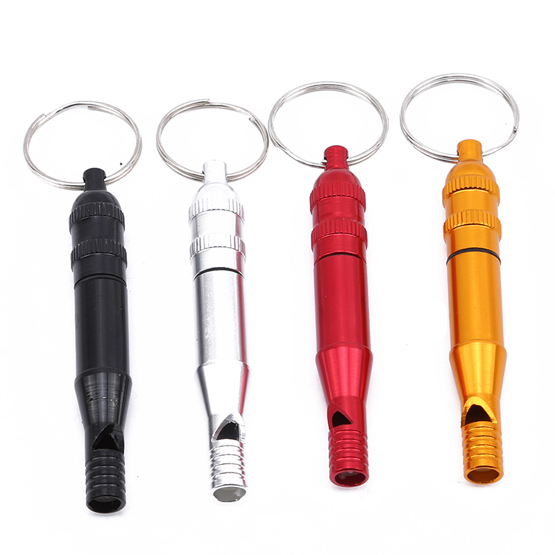 

2pcs / Pack Outdoor multi-function Survival Whistle Aluminum Alloy Two Training Whistle Emergency Safety Survival