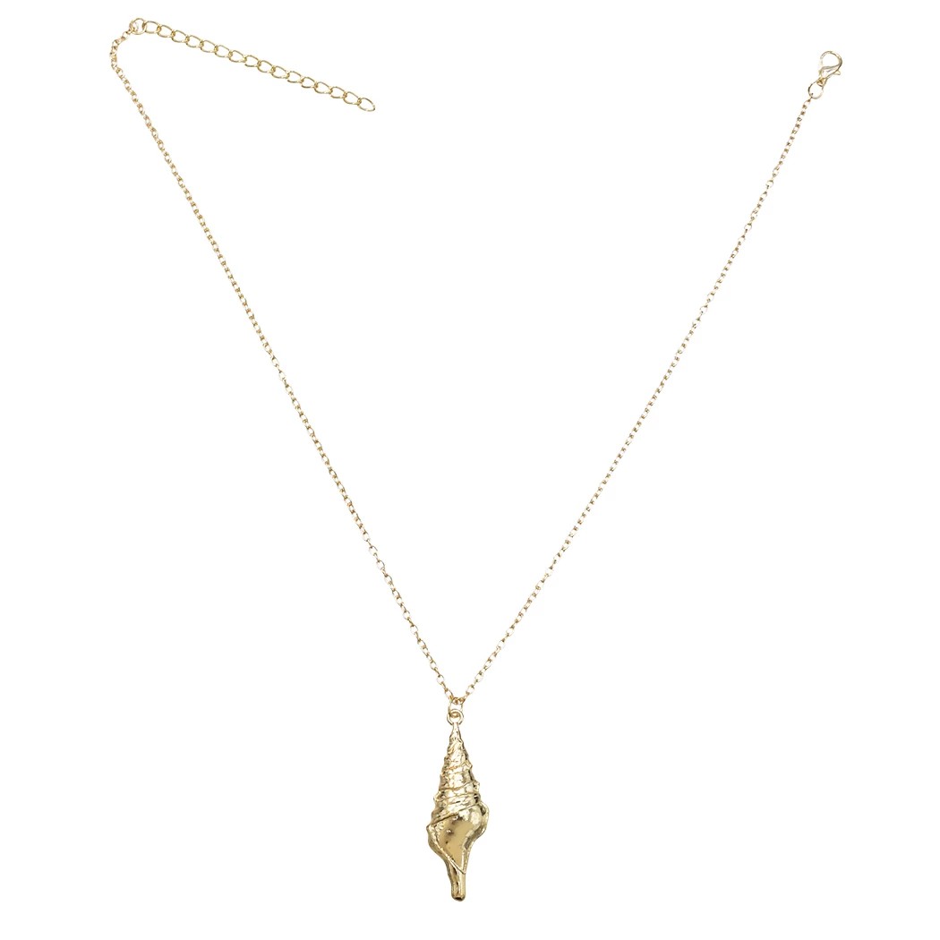 

Summer Beach Gold Link Chain Necklace Statement For Women Natural Conch Sea Shell Choker Necklace Collier Bohemian Jewelry