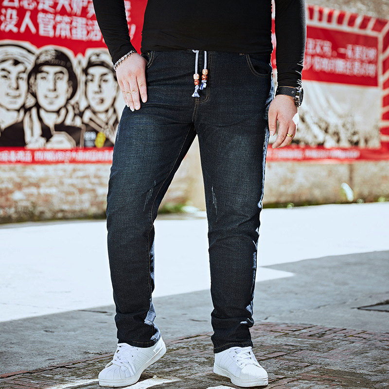 

Plus Size 11XL 9XL 7XL 5XL 5XL Men Big And Tall Jeans Pants Denim Mens Loose Fit Jeans Stretch Men Washed Baggy Big Size, 092