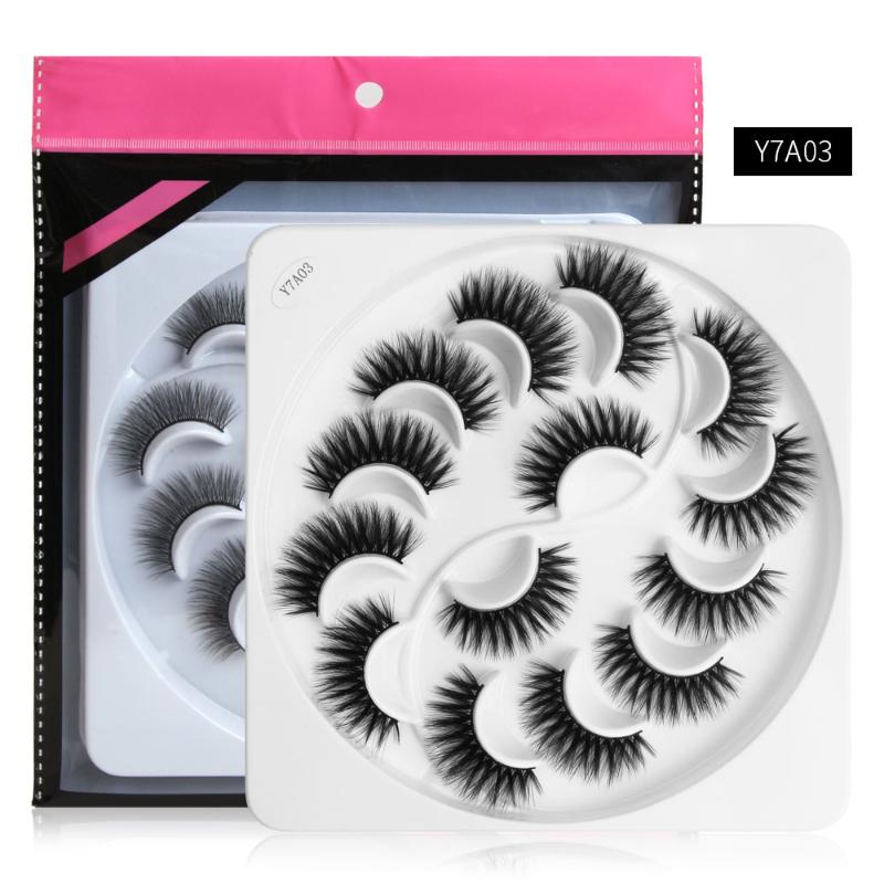 

MAGEFY 7 Pairs HandMade Mink Eyelashes Makeup 3D Mink Lashes Natural False Eyelashes Long Extension Fake Eyelash Tools