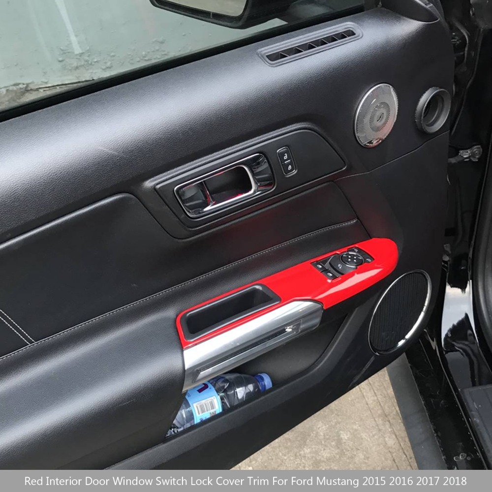 2019 Wholesale Car Red Interior Window Switch Lock Cover Trim For Ford Mustang 2015 2016 2017 2018 Aluminum Car Styling Covers From Suozhi1997 28 72