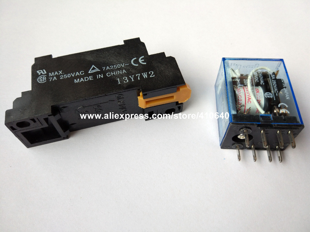 1 Piece Good Good Quality My2nj Intermediate Relay Ac 200 / 220 V New Model My2n-j Or My2n-gs With Good Quality Base-image-464252928