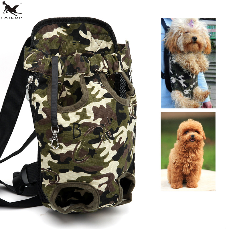 

TAILUP Pet Dog Backpacks Camouflage Print Tribal Legs Out Front Carrier Bag for Small Dog Cat Chest Backpack PP13Camouflag