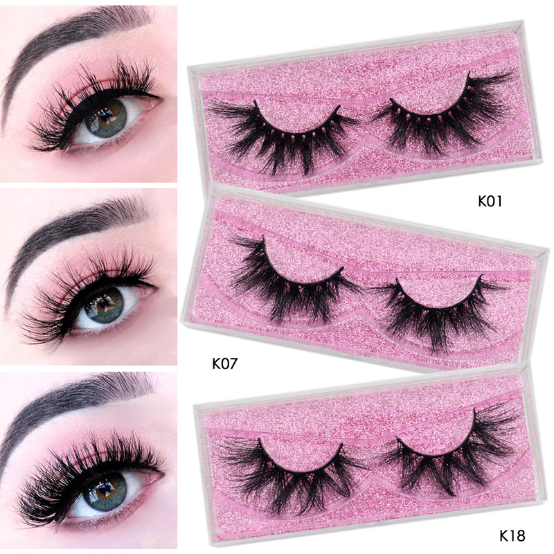 New Arrival 5D Mink Eyelashes Handmade Full Strip Lashes Cruelty Free Mink Lashes Luxury Makeup Dramatic 3d mink lashes cilios K Series