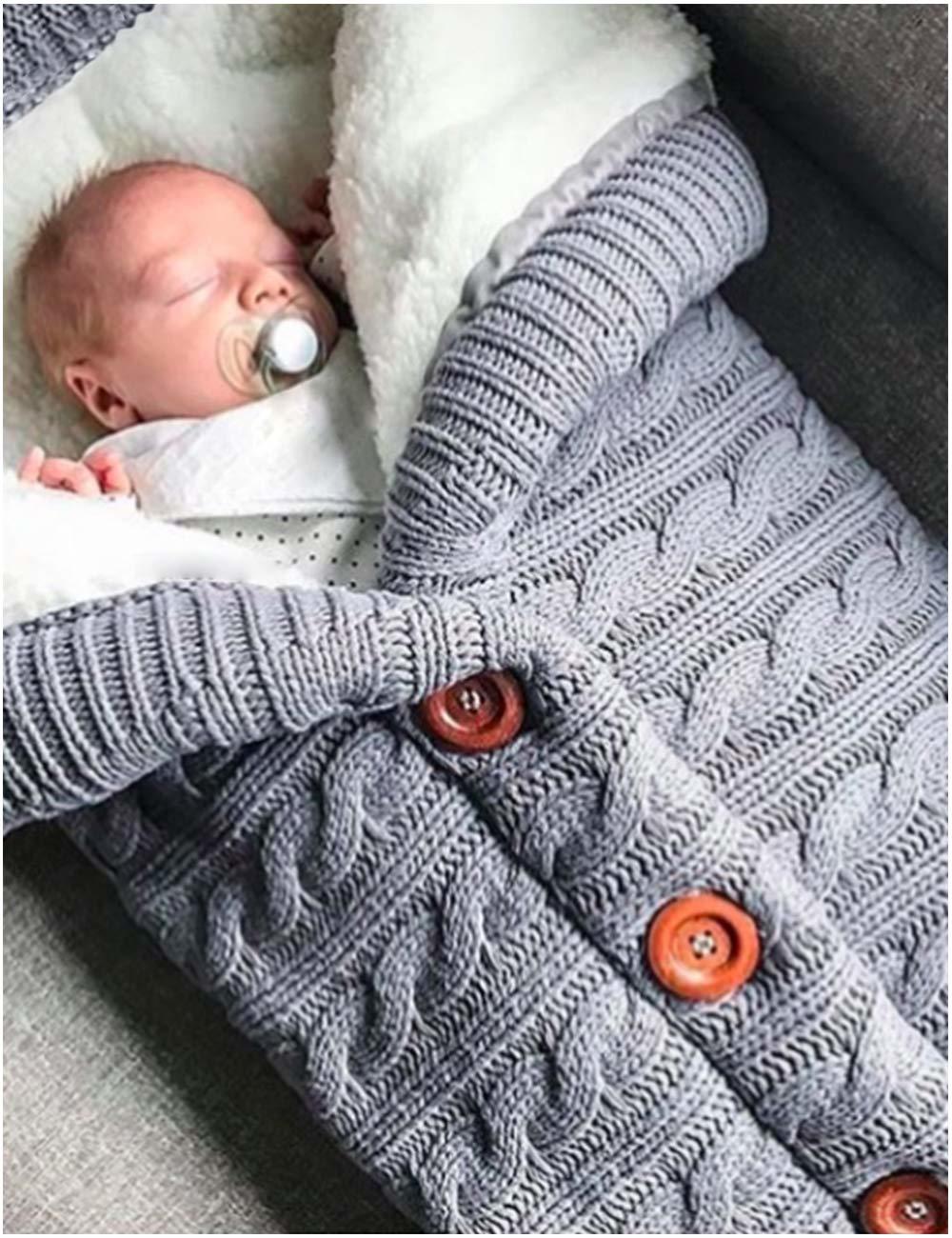 knitted baby swaddle