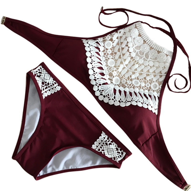 Marque dentelle Sexy Micro Bikini ensemble maillots de bain femmes maillot de bain Bikini brésilien Push Up femme maillot de bain grande taille 3