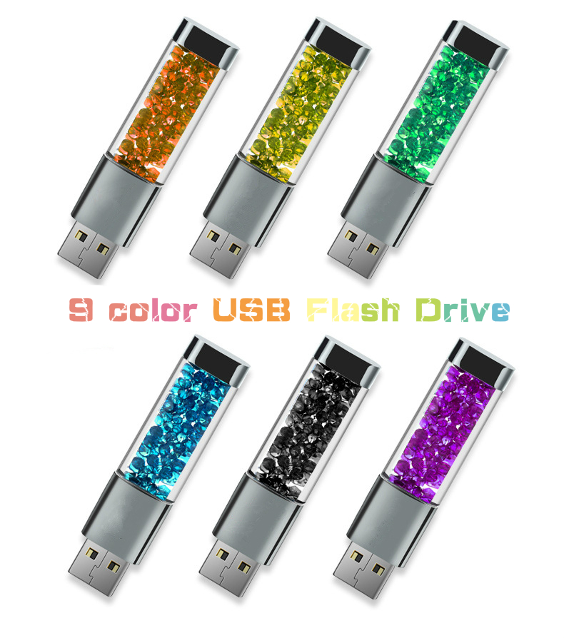 

Fashion Diamond Crystal Usb Flash Drive Metal Pen Drive Bulk 4g 8g 16g 32gb Memory Stick U Disk Pendrive Best Gift 64GB Thumb Drives