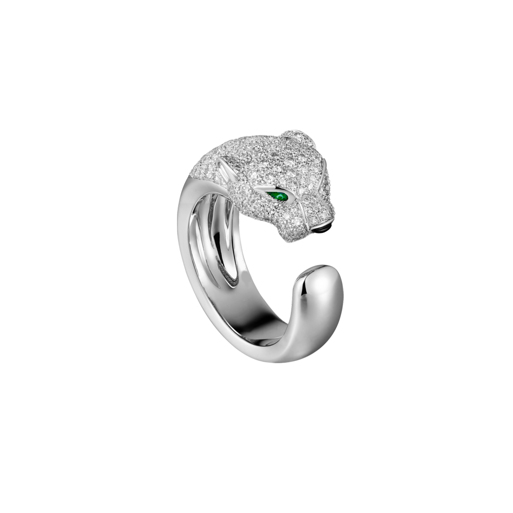 

Exquisite Gold Silver Leopard Head Wedding Engagement Rings Micro CZ Jewelry Green Eye Lovers Wedding Ring for Women Bague Femme