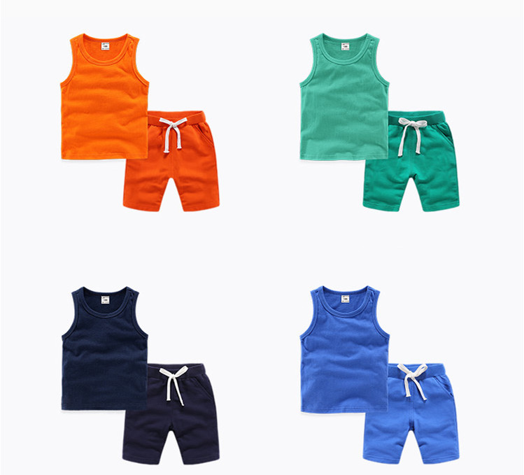 

Baby Boy Clothing Set Cute Summer T-Shirt 100% Cotton Candy Color Children Boys Clothes Shorts Suit for Kids Casual Outfit 2-10y, Green