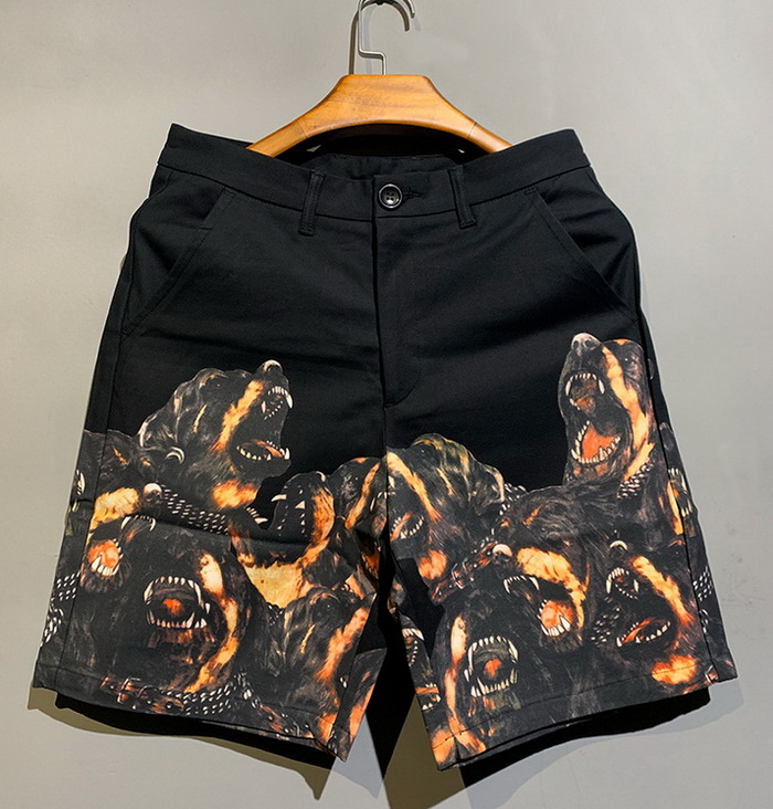 

Luxury Summer Shorts Brand Men Women Beach Pants Dog Head Print Shorts Fashion Designer Pants Knee Length Loose Pant -XXXL, Black