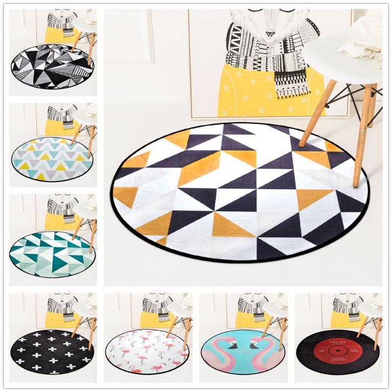 

European Geometric Round Carpet For Living Room Children Bedroom Rugs And Carpets Computer Chair Floor Mat Cloakroom Carpet, 14