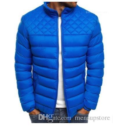 Collar Hombres Jacket Coats Mens Designer Solid Down Parkas Fashion Slim Fit Stand