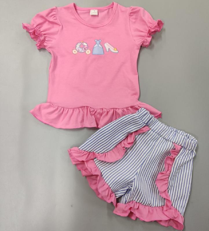 

Baby Girl Suit Clothes Newborn Infant Sets Baby Girls Clothes Outfit Pink Summer Spring Toddler set Children Outfits, Wm-3-7-7