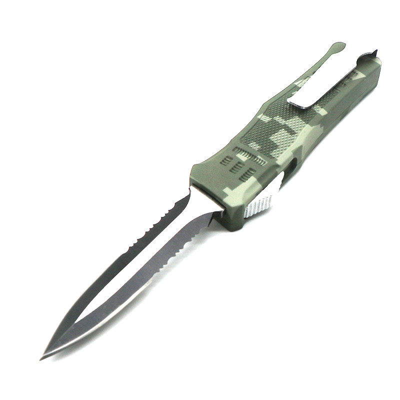 

Mict 616 7inch 7 inch camo green double action tactical self defense folding edc knife camping knife hunting knives xmas gift Adru