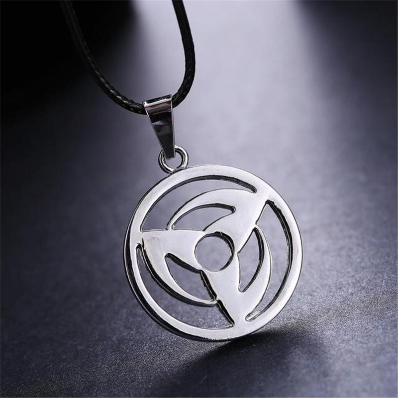 Wholesale Hot Anime Naruto Pendant Uchiha Obito Kakashi Mangekyou Sharingan Necklace Cosplay Toy Jewelry Pendants For Necklaces Circle Pendant