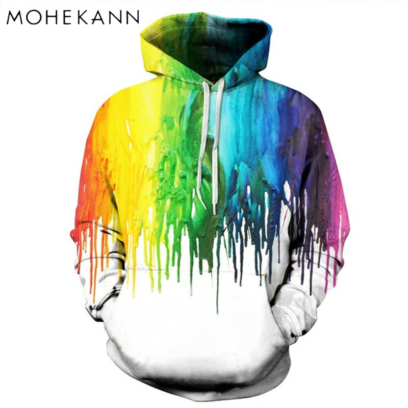 

2017 Mohekann New Hoodies 3D Hoodies Women&Men Tracksuits Color Paint Printed Mens Sweatshirts Long Sleeve Tops Couple, Multi
