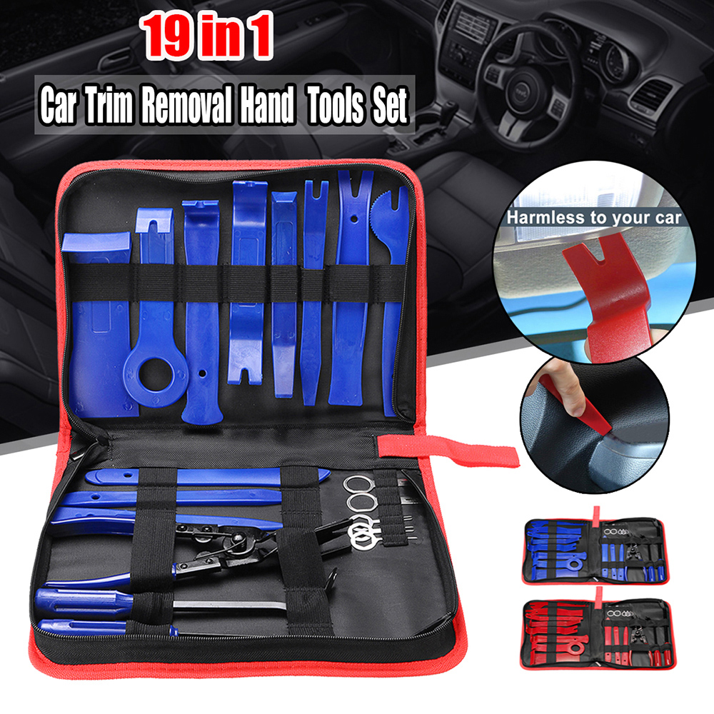 7Pcs Car Door Trim Removal Tool Pry Panel Dash Radio Body Clip Installer Kit