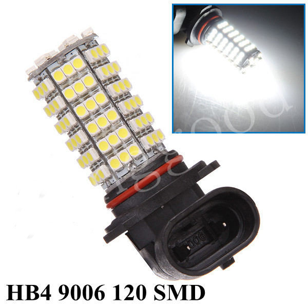 

Big Promotion Car Auto HB4 9006 3528 1210 SMD 120 LED Pure White Headlight Fog Driving Lights Lamp Bulb DC12V