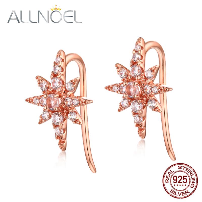 

ALLNOEL 925 Sterling Silver Earrings For Women Stone Topaz Gem Diamond Earrings Engagement Wedding Fine Jewelry New