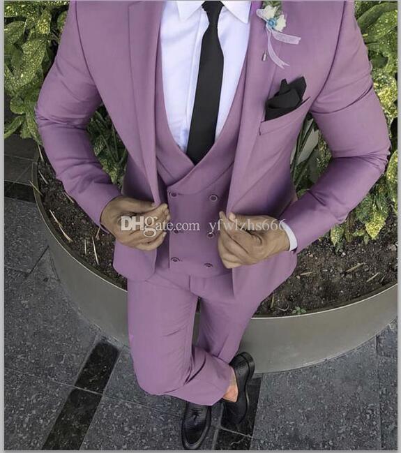 

Notch Lapel Wedding Tuxedos Slim Fit Suits For Men Groomsmen Suit Three Pieces Cheap Prom Formal Suits (Jacket+Pants+Vest+Tie) 150, Same as image