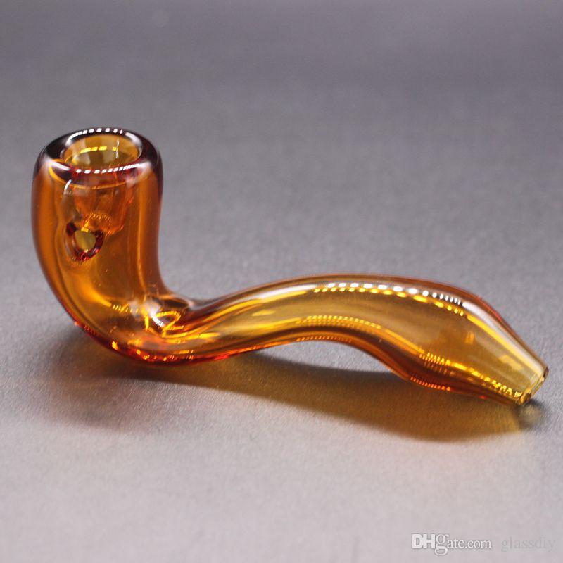 

Mini Glass Tobacco Pipe Pyrex Glass Oil Burner Pipes With One Hole 10cm length Dab Rig Hand Pipes for Smoking Accessories