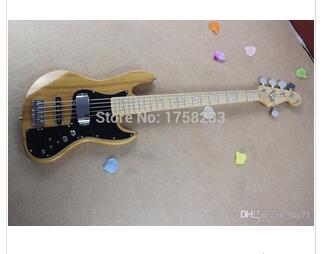 

Free shipping new miller-5 String Bass 2019Guitar wood color active amplifier circuit Electric Guitar