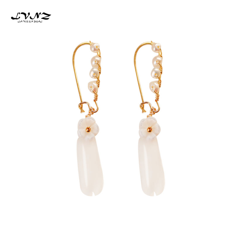Luxe Perlas y Cristal Flor Gota Pendientes de declaración