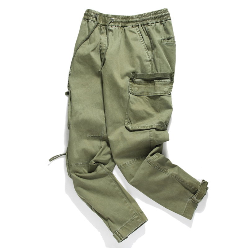 

iSurvivor 2020 Men Spring Cotton Cogo Pants Trousers Sweatpants Male Casual Fashion Slim Fit Pencil Pants Hombre Streetwear Men, Black