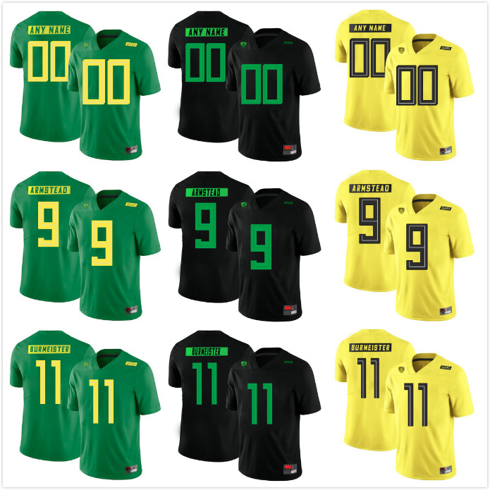 

Custom Mens Youth Oregon Ducks Any Name Any Number Personalized Kids Man Home Away NCAA College Football Jerseys, 00 yellow