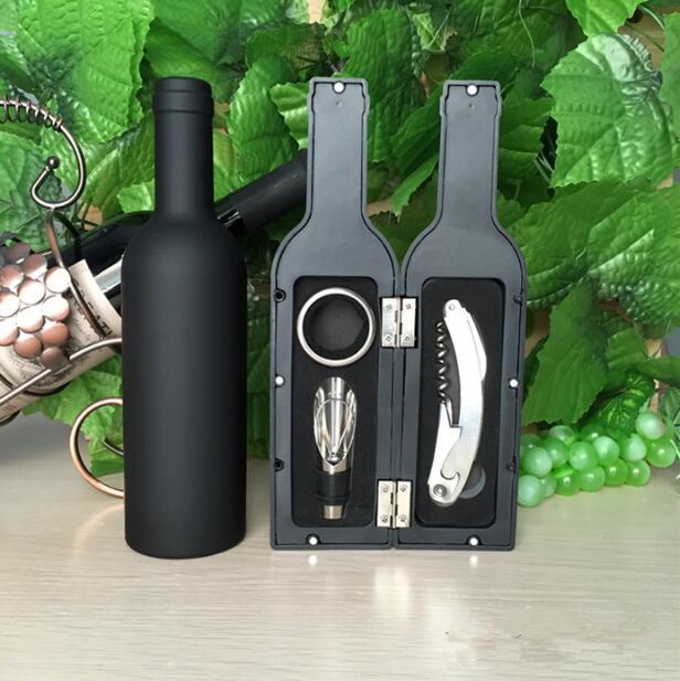 

5pcs/set Bottle Opener Red Wine Corkscrew High Grade Wines Accessory with bottle shaped Gifts Box bisiness gift favor CYF3116-1
