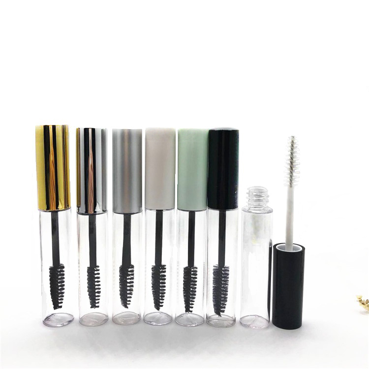 

10ML Empty Mascara Bottle Container Tube with Eyelash Wand Brush Round Eyelash Bottles PET clear Empty Mascara Packing Bottles