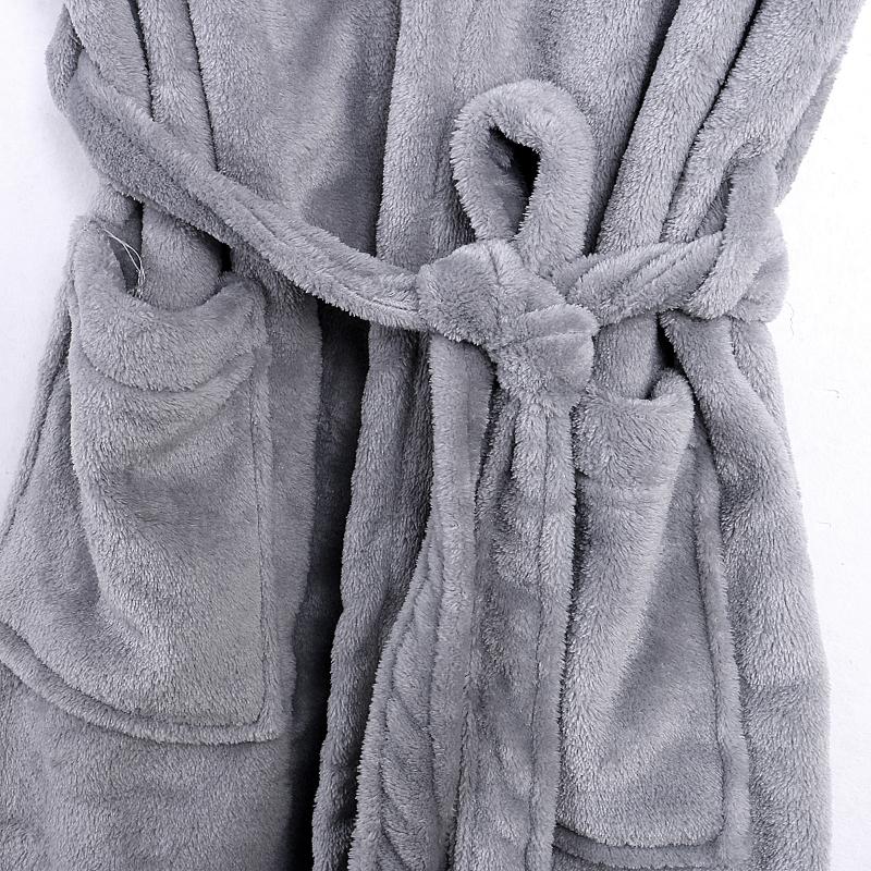 

Men's Fall Long Sleepwear Flannel Robes Shawl Collar Fleece Bathrobe Spa Pajamas