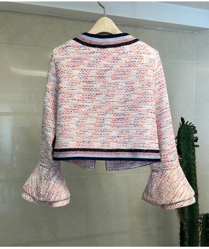 

Suits Women Runway Luxury Designers Elegant Office Ladies Formal Tweed Blazer Jacket Pink Mini Skirt Two Piece Sets Winter