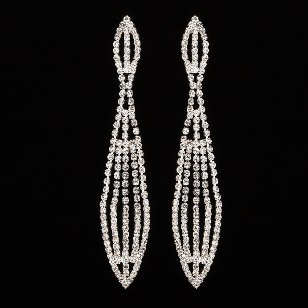 

Diamond Drip Form Crystal Earrings Earring