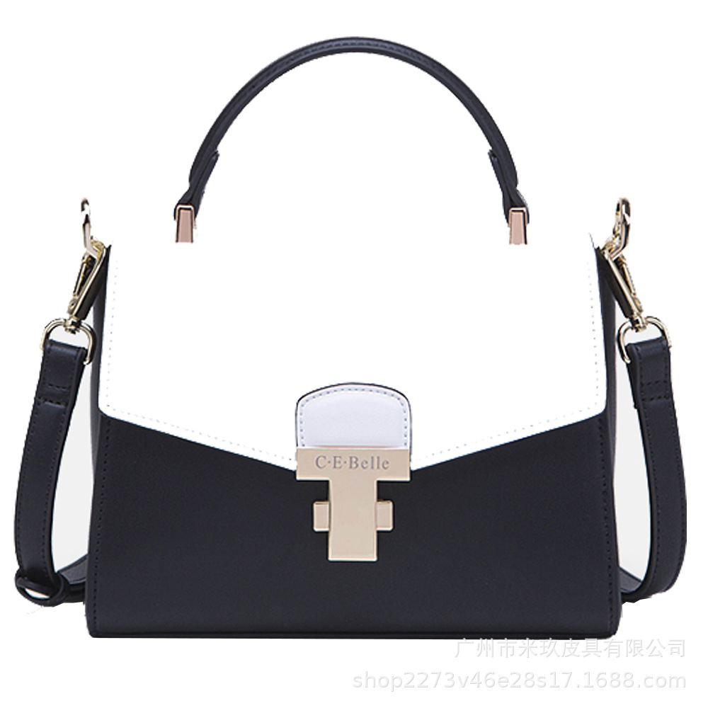 

Bag women's new handbag 2020 color single shoulder bag European and American fashion women's bag, Black