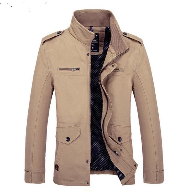

2018 Brand New Arrival Male Jacket Slim Fit High Quality Mens Autumn Clothing Man Jackets Zipper Warm Cotton-Padded, Army green