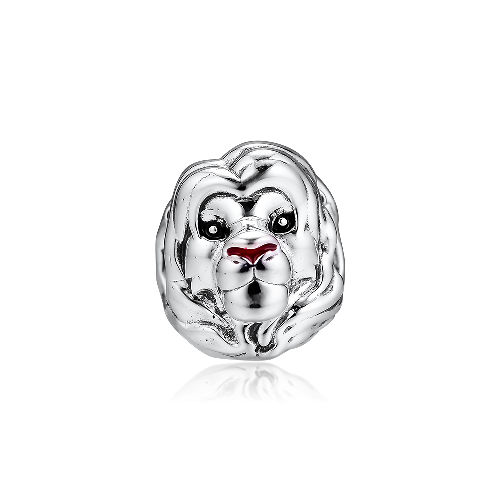 2019 Original 925 Sterling Silver Jewelry the charm King Lion Simba Beads Fits Pandora Bracelets Necklace for Women Making-image-476947376